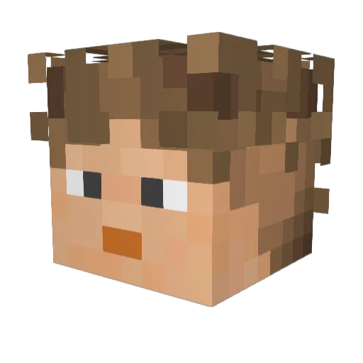 nazemnikus Minecraft avatar head, 3D render