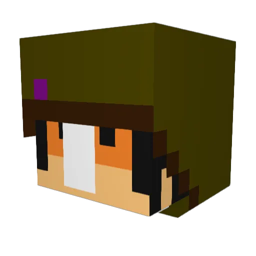 nazoF1122 Minecraft avatar head, 3D render