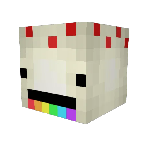nazula Minecraft avatar head, 3D render
