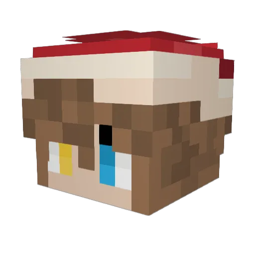 nazumika Minecraft avatar head, 3D render
