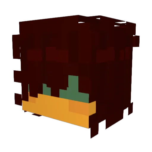 nazvex Minecraft avatar head, 3D render