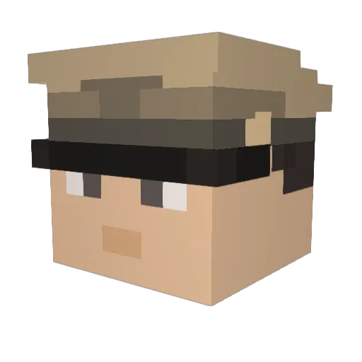 nb666111 Minecraft avatar head, 3D render