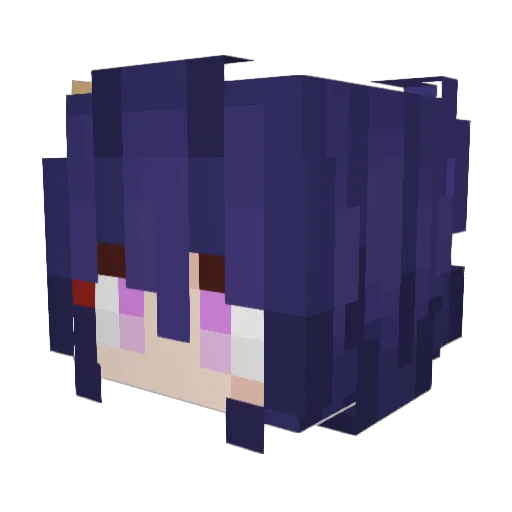 nb_yu Minecraft avatar head, 3D render