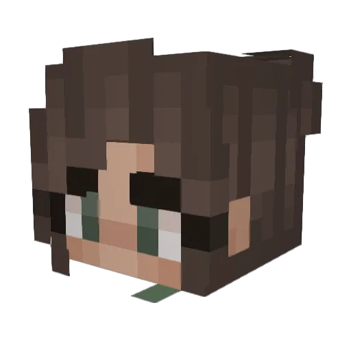 nbaat Minecraft avatar head, 3D render