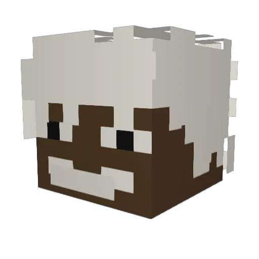 nbadigga Minecraft avatar head, 3D render