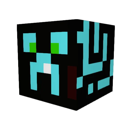 nbe02 Minecraft avatar head, 3D render