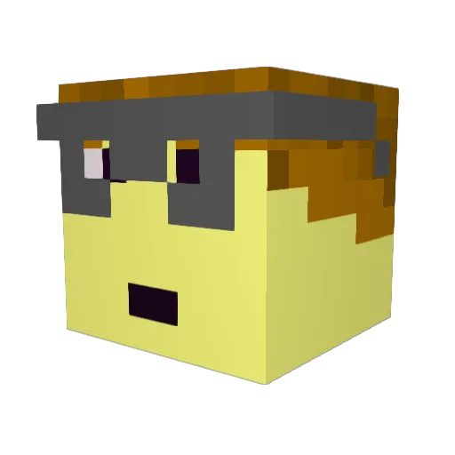 nbo Minecraft avatar head, 3D render