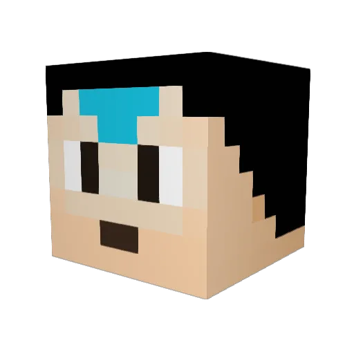 nbt_mar Minecraft avatar head, 3D render