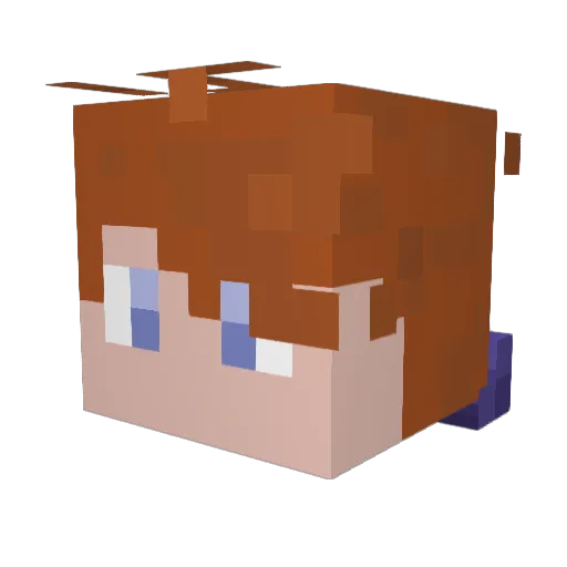 nbva Minecraft avatar head, 3D render