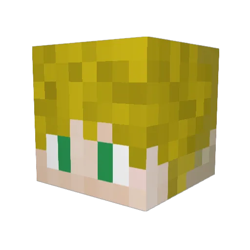 nc10234 Minecraft avatar head, 3D render