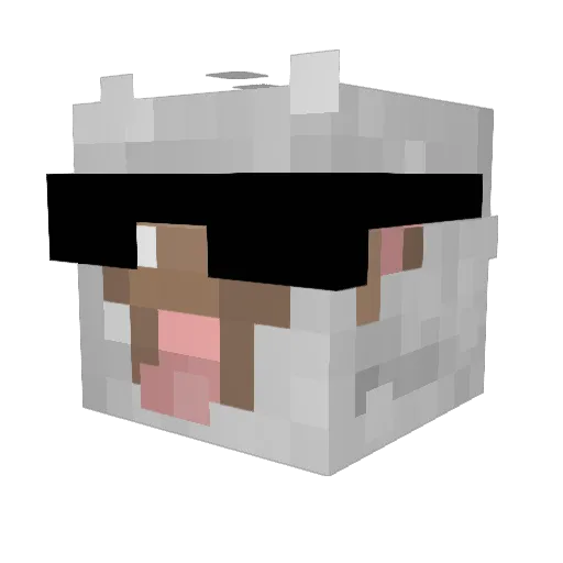 ncger Minecraft avatar head, 3D render