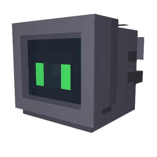 nchanted Minecraft avatar head, 3D render