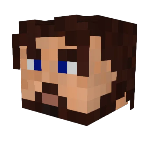 nckcrrll Minecraft avatar head, 3D render
