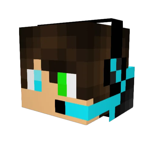 ncteague Minecraft avatar head, 3D render