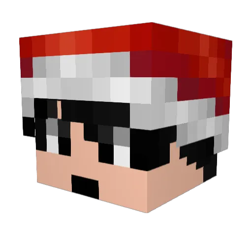 ncxal Minecraft avatar head, 3D render