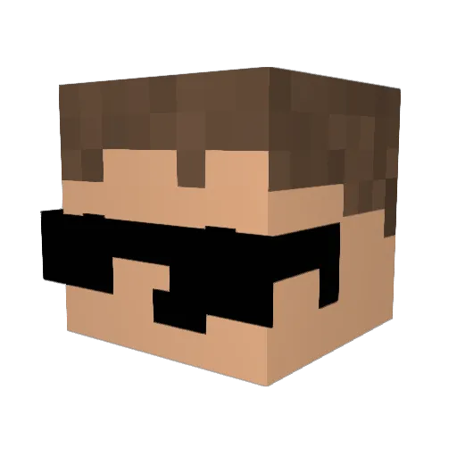 nczz Minecraft avatar head, 3D render