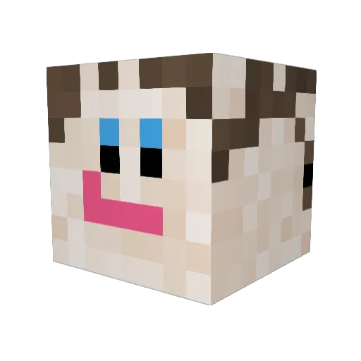 ndbob Minecraft avatar head, 3D render