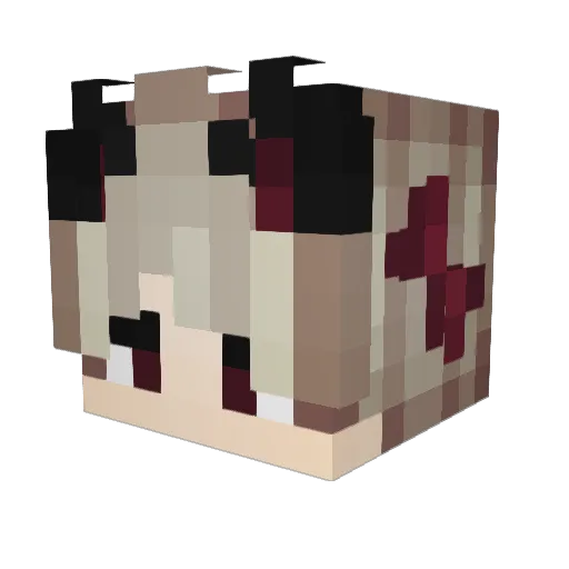ndg8mer Minecraft avatar head, 3D render