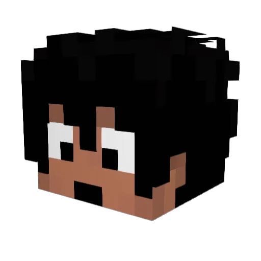 ndn Minecraft avatar head, 3D render