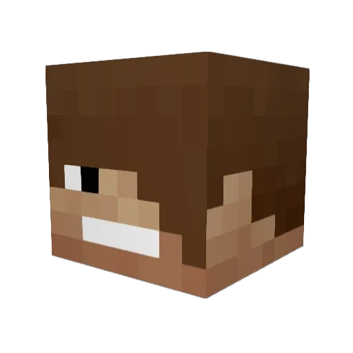 ndrews Minecraft avatar head, 3D render