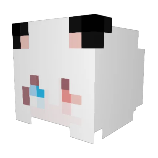 ndxin Minecraft avatar head, 3D render