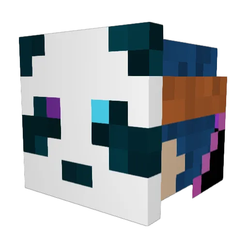 ne1q Minecraft avatar head, 3D render