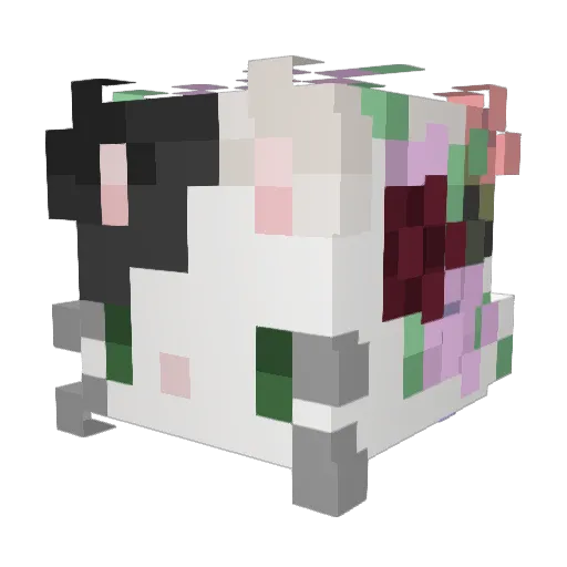 ne_axolotl Minecraft avatar head, 3D render