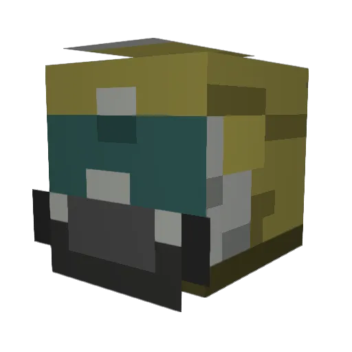 ne_neon Minecraft avatar head, 3D render