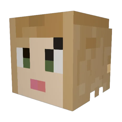 neabee Minecraft avatar head, 3D render