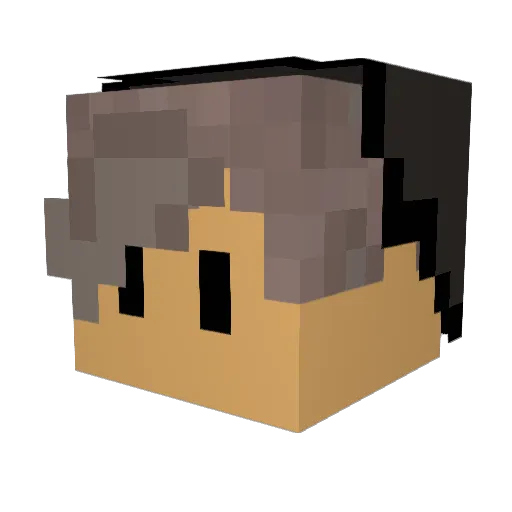 nebdotexe Minecraft avatar head, 3D render