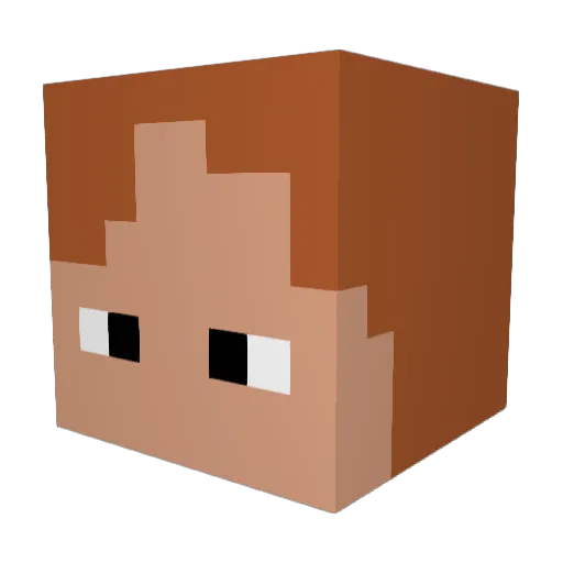 nebenw Minecraft avatar head, 3D render