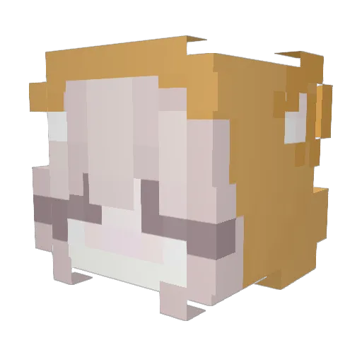 nebeska Minecraft avatar head, 3D render