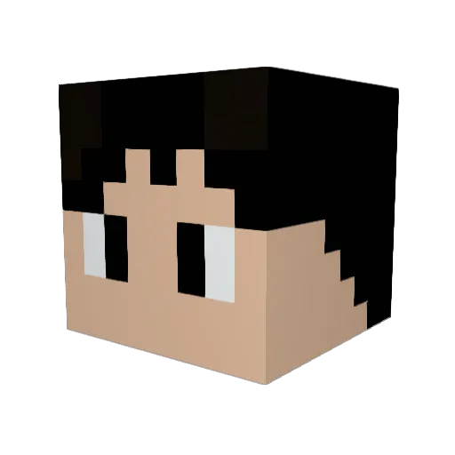 nebisuke Minecraft avatar head, 3D render