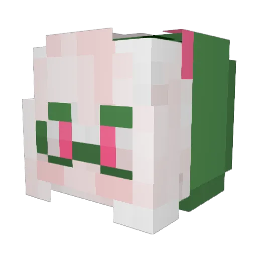 nebozyt Minecraft avatar head, 3D render