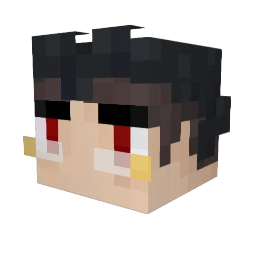 nebsen Minecraft avatar head, 3D render