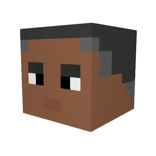 nebulaae Minecraft avatar head, 3D render