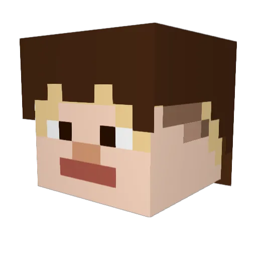 nebulamaybe Minecraft avatar head, 3D render