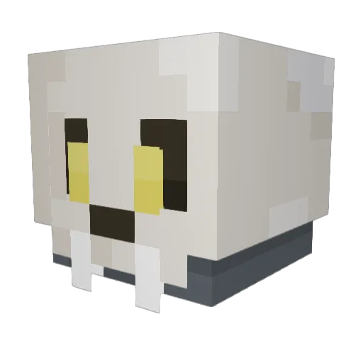 nebulouscat Minecraft avatar head, 3D render