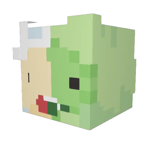 nebulyx Minecraft avatar head, 3D render