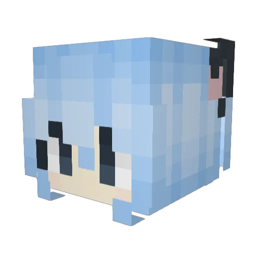 nec Minecraft avatar head, 3D render