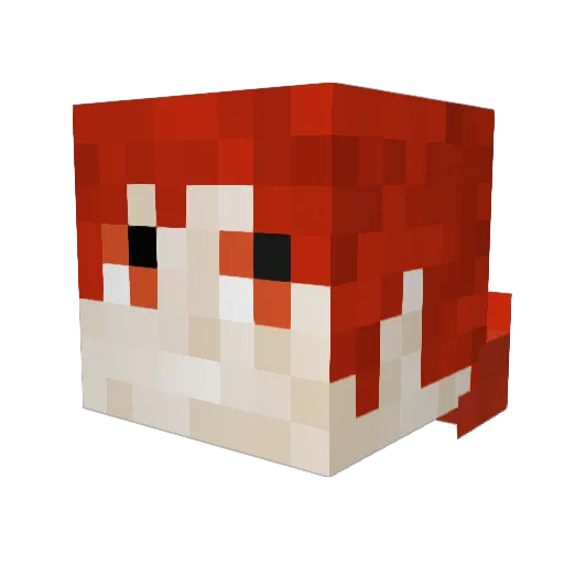 necho_ Minecraft avatar head, 3D render