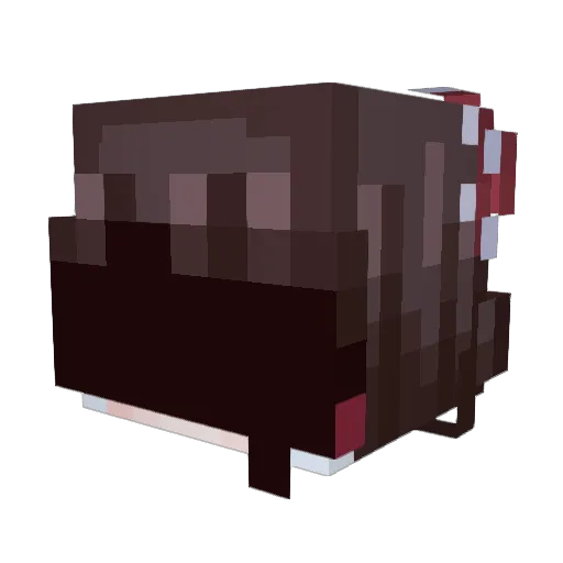 necko0916 Minecraft avatar head, 3D render