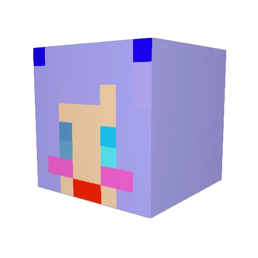neco222 Minecraft avatar head, 3D render