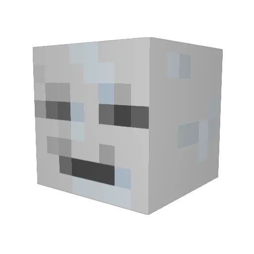 neco_arcc Minecraft avatar head, 3D render