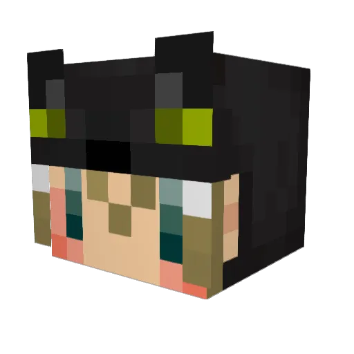 necomaru37 Minecraft avatar head, 3D render