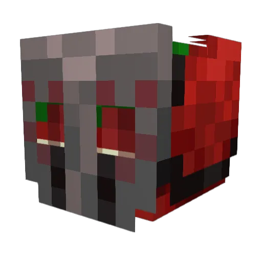 necrocrunk Minecraft avatar head, 3D render