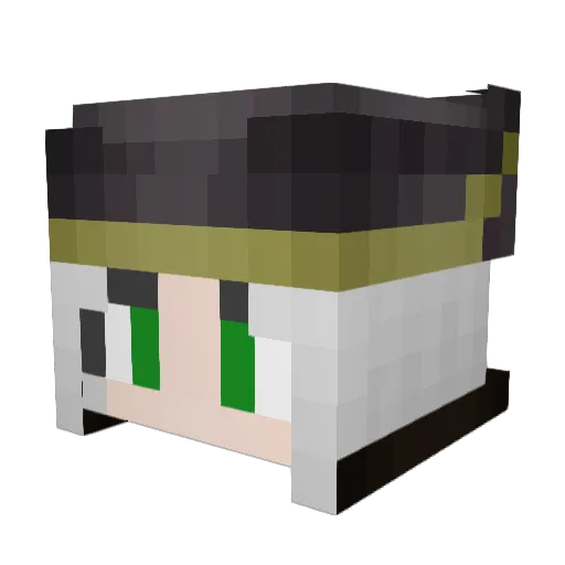 necromica Minecraft avatar head, 3D render
