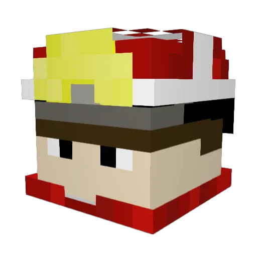 necronoxin Minecraft avatar head, 3D render