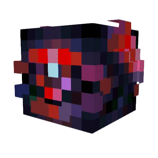 necroomancer Minecraft avatar head, 3D render