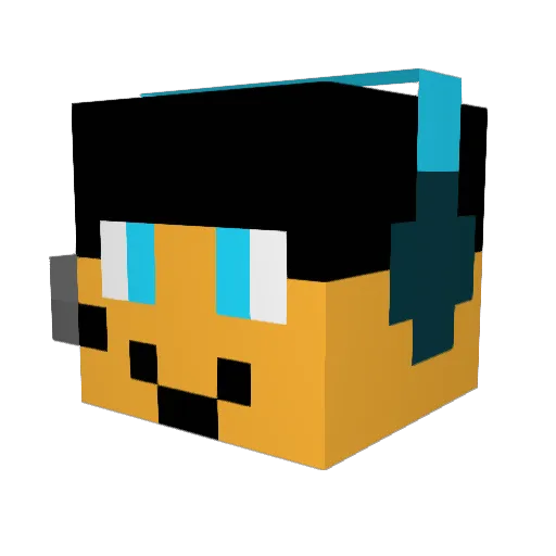 necros_122 Minecraft avatar head, 3D render